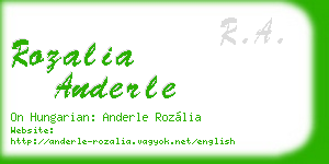 rozalia anderle business card
